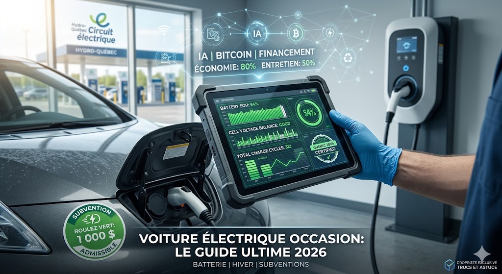 Voiture électrique occasion 2026 : Inspection de la batterie SOH et subventions